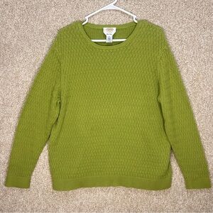 Imperfect vintage Y2K Talbots Woman pima cotton knit sweater ribbed 2X 1X XL ?